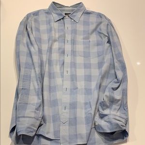J. Crew blue checkered button up.